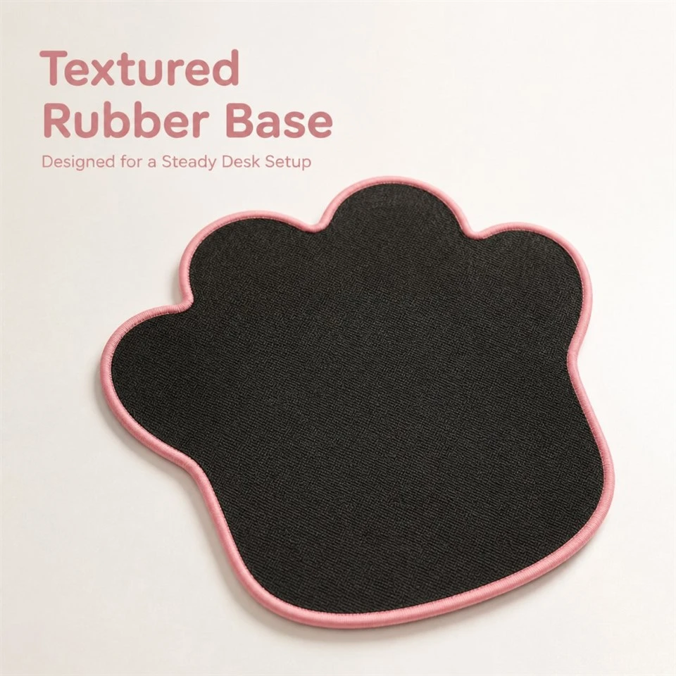 Cute Cat Paw Mouse Pad With Wrist Support, Soft Memory Foam Ergonomic Mousepad Non‑Slip Rubber Base For Office Desk factory